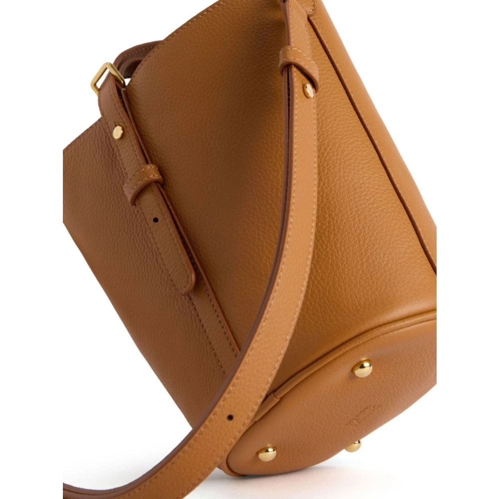 Patou Bruin Leren Bucket Tas Brown Dames