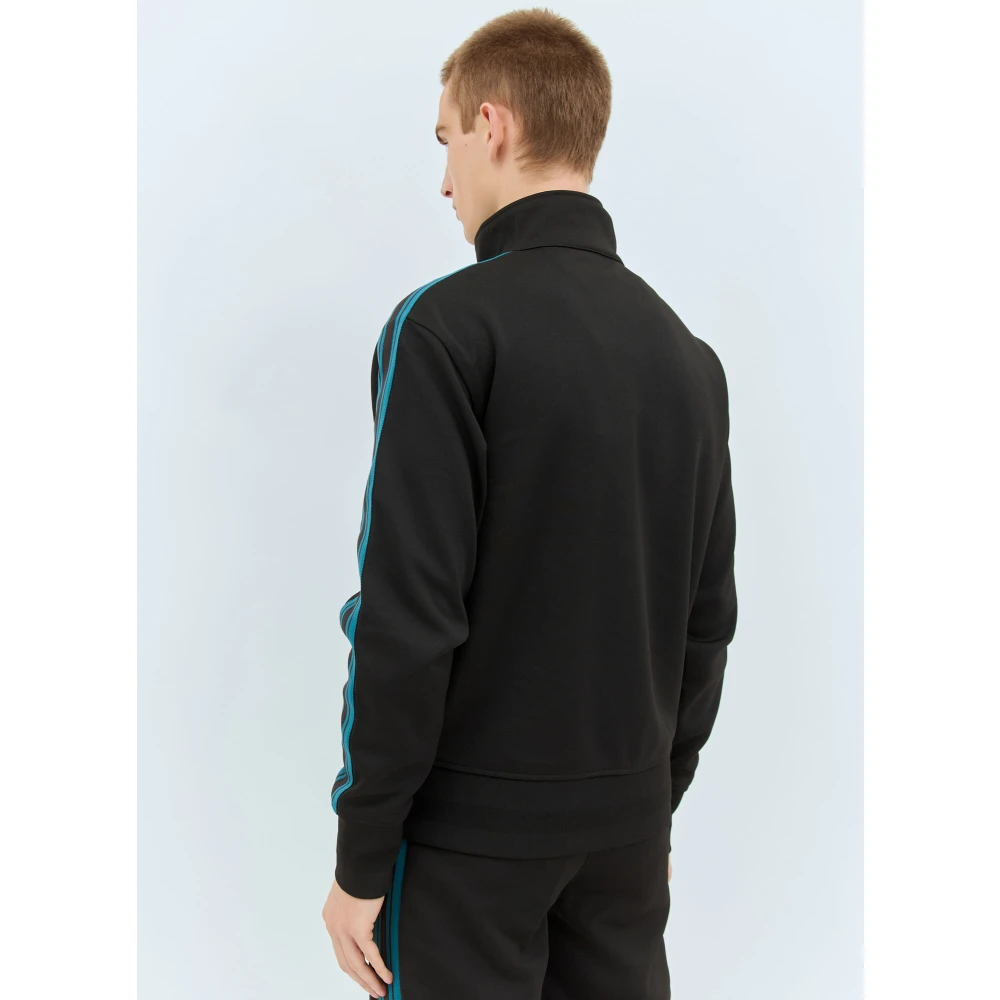 Burberry Gestreepte Track Jacket met Logo Patch Black Heren