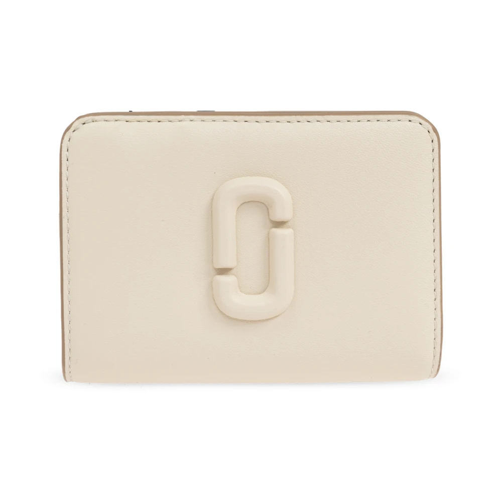 Marc Jacobs Mini compact wallet in Cloud white Beige Dames