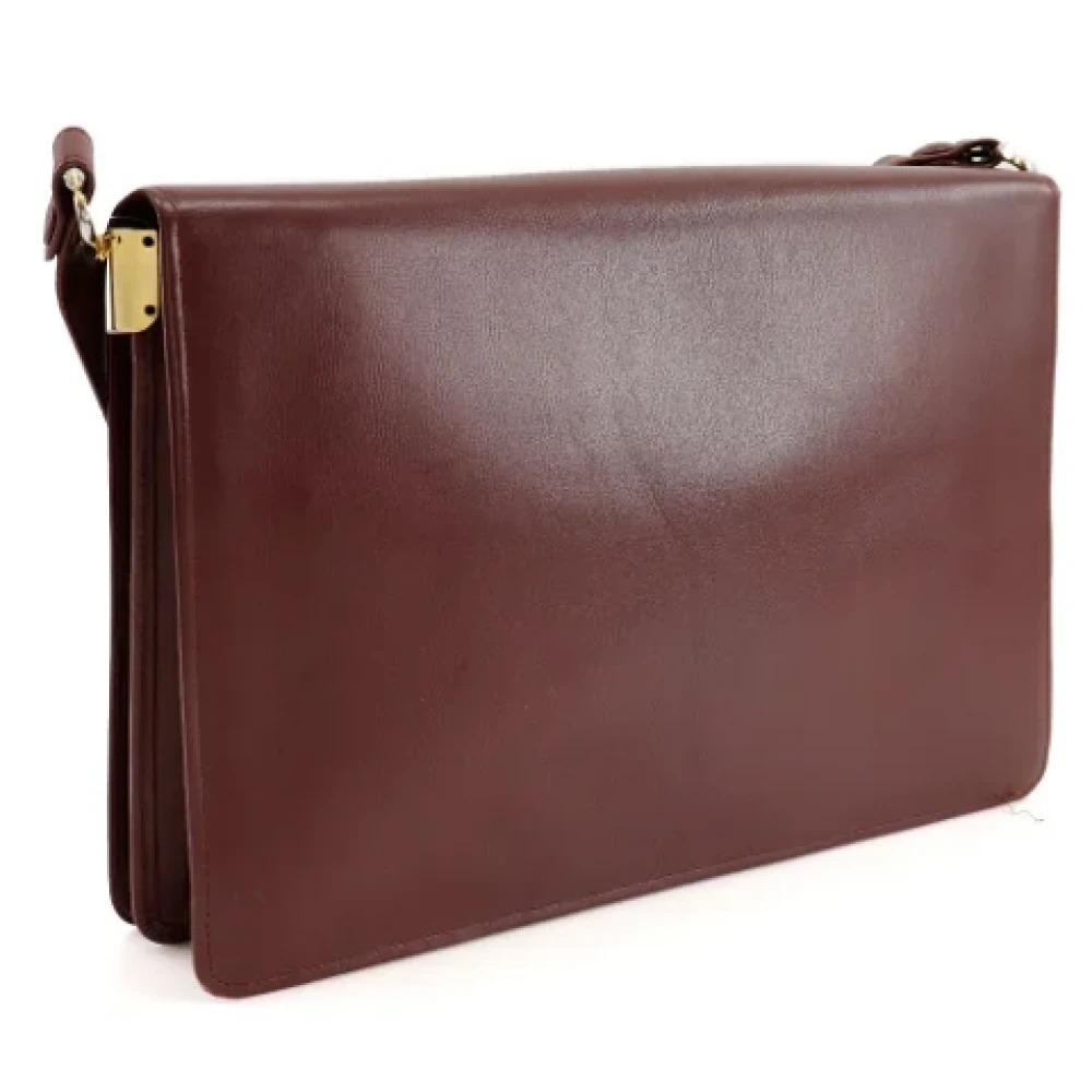 Cartier Vintage Pre-owned Leather shoulder-bags Brown Dames