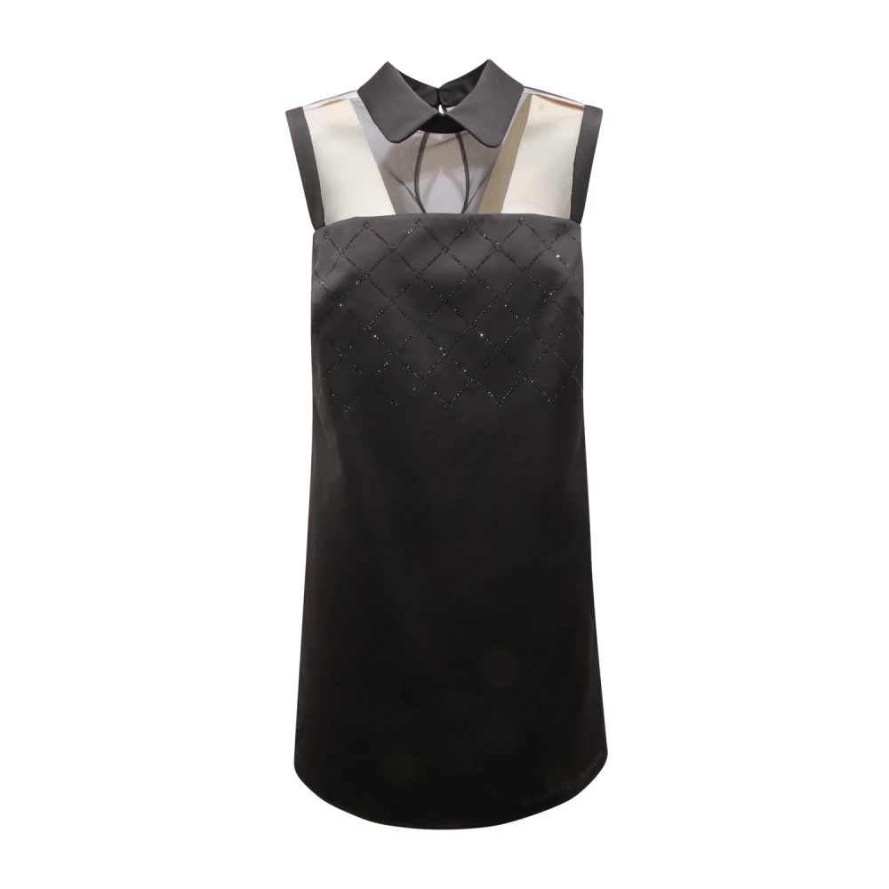 Elisabetta Franchi Black Short Dresses, Female, L, Wo Dress