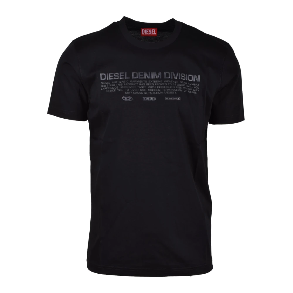 Diesel Katoenen Casual T-shirt Black Heren