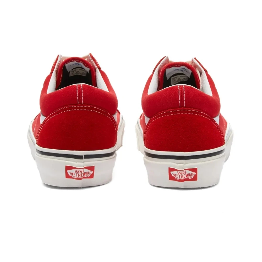 Vans Rode Canvas Lage Sneakers Red Heren