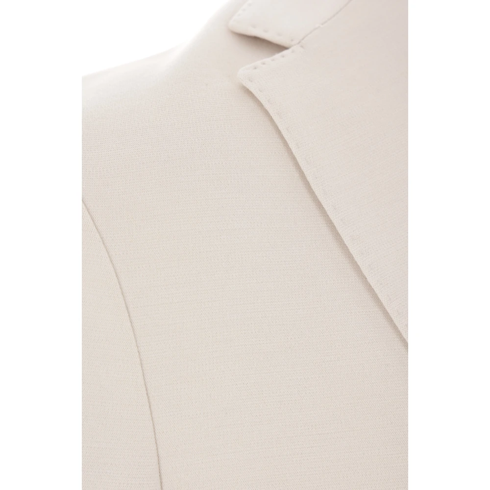 Eleventy Beige Wol Jersey Jas Beige Heren