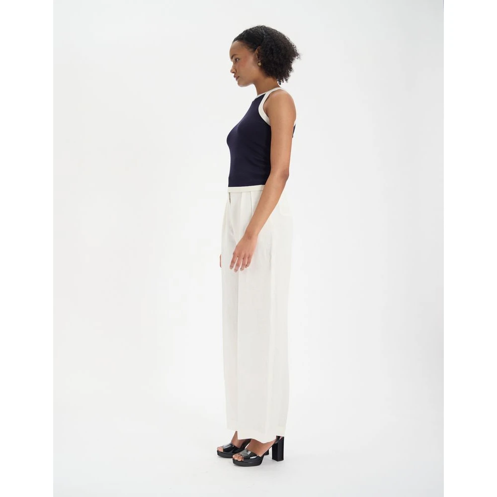 Ines De La Fressange Paris Alvaro top in marineblauw zijde en katoen Blue Dames