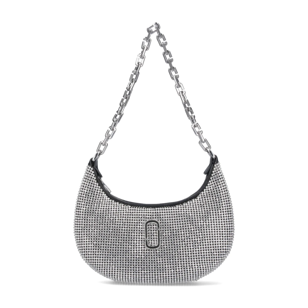 Marc Jacobs Shoppers The Small Curve Shoulder Bag Mesh Silver in zilver