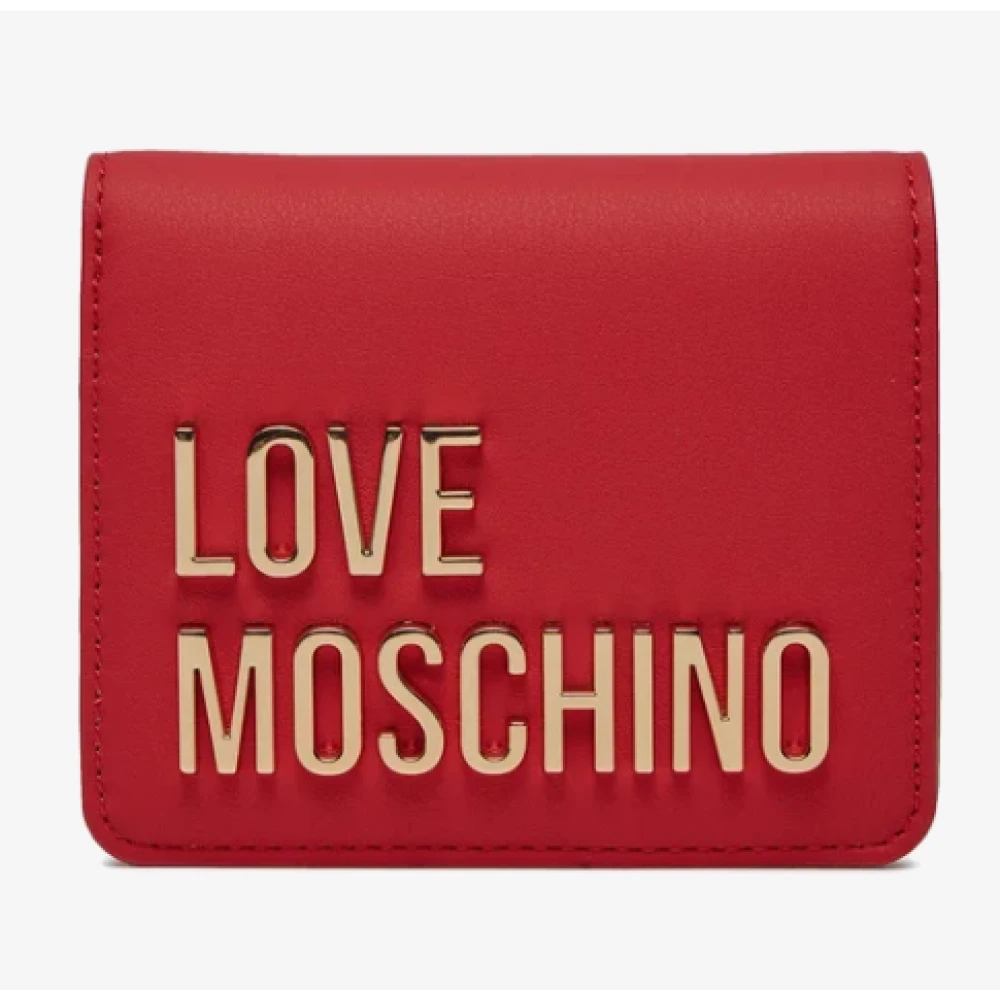 Love Moschino Women's Red Wallet With Button Closure