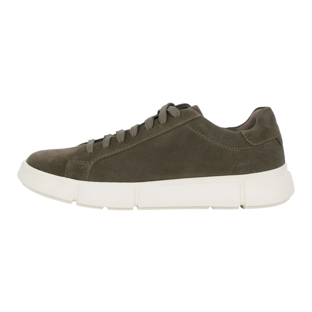 Geox Men's Green Sneakers, 11 Uk, Low Top Trainers