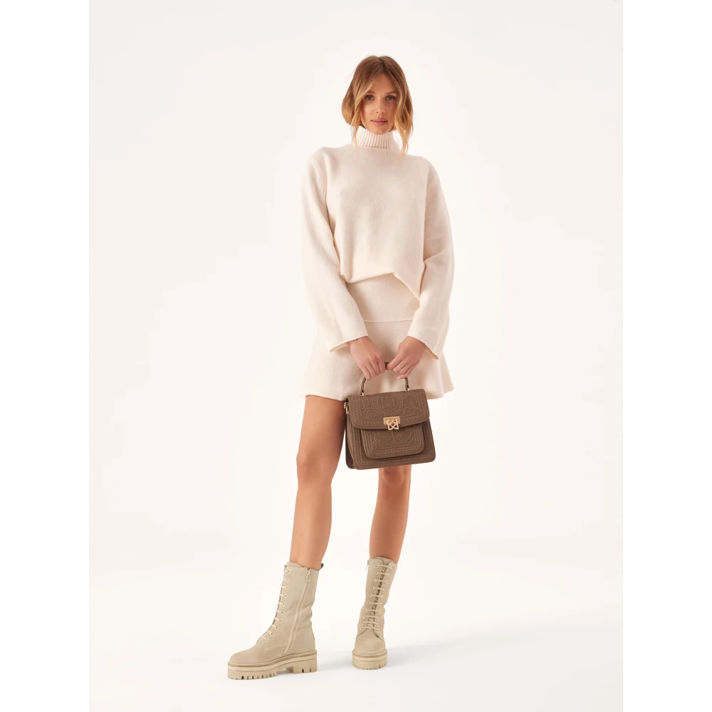 Kazar Leren koffer gemaakt van natuurlijk leer in taupe kleur Beige Dames