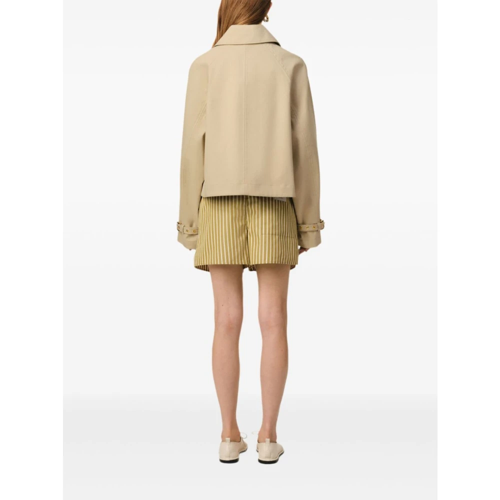 Ami Paris Beige Jas met Gouden Details Beige Dames