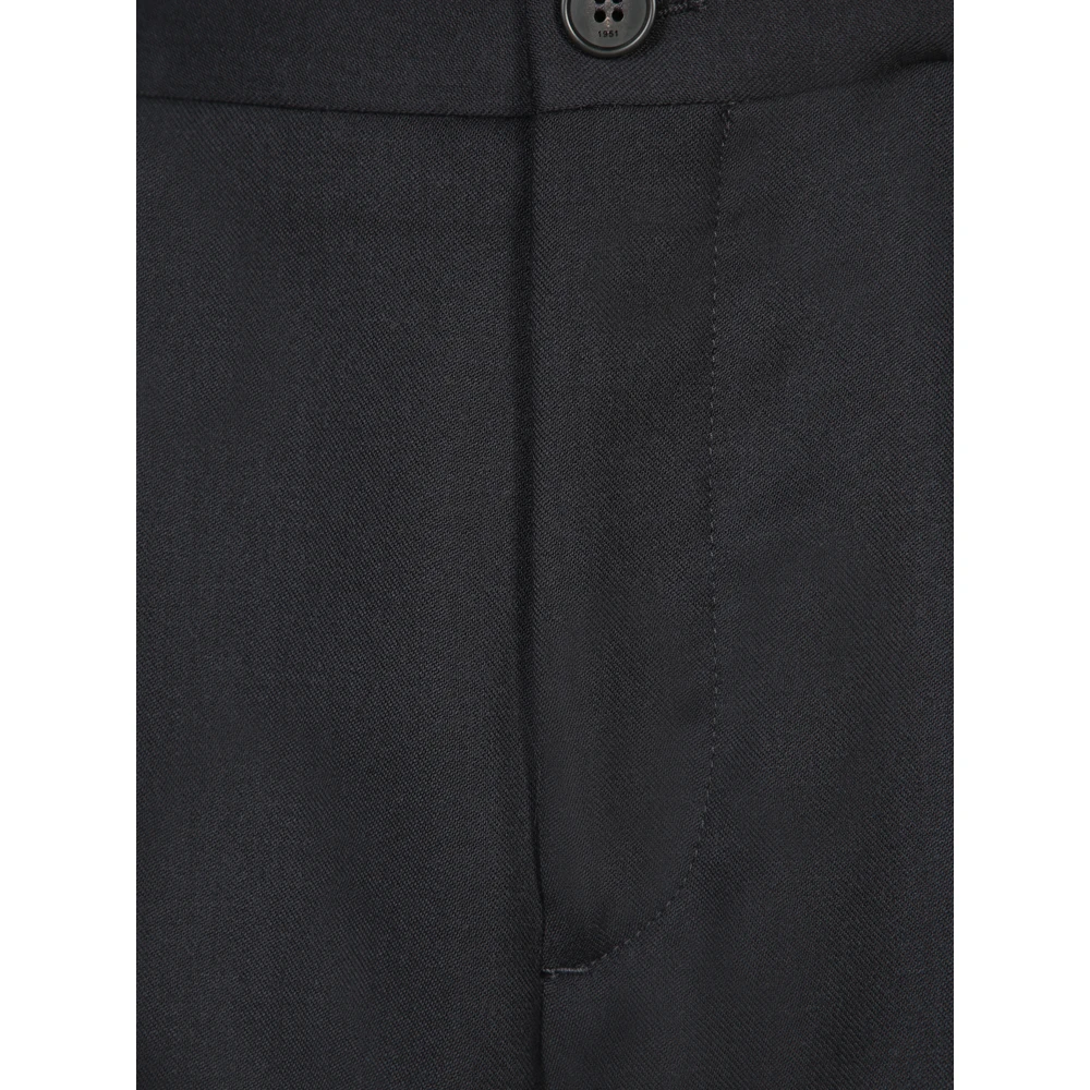 Incotex Blauwe Tapered Fit Broek Black Heren