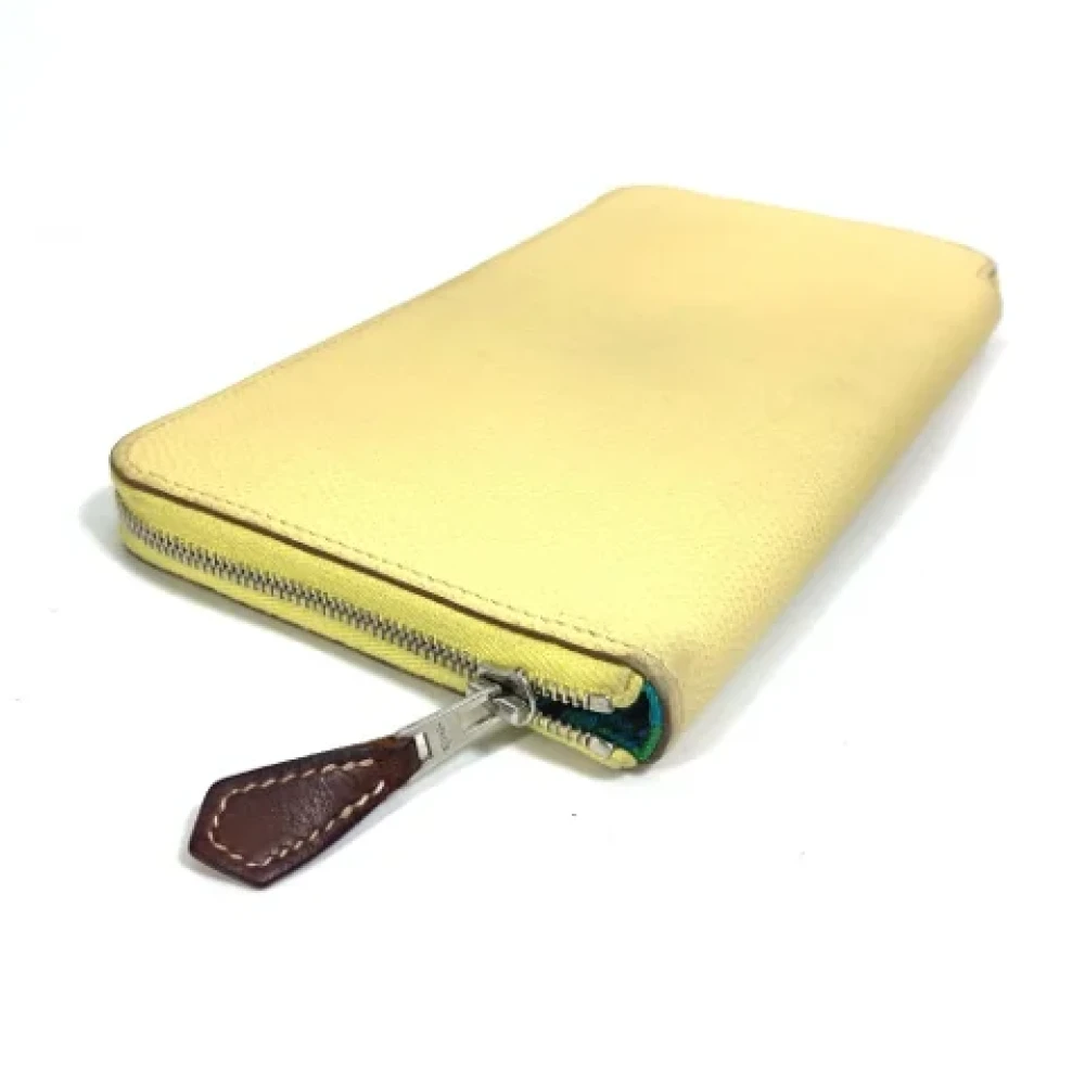 Hermès Vintage Pre-owned Leather wallets Yellow Dames