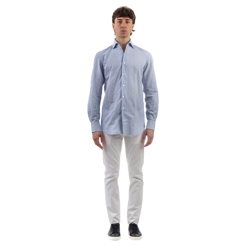 Finamore Herren Blau Shirts, Mgröße: