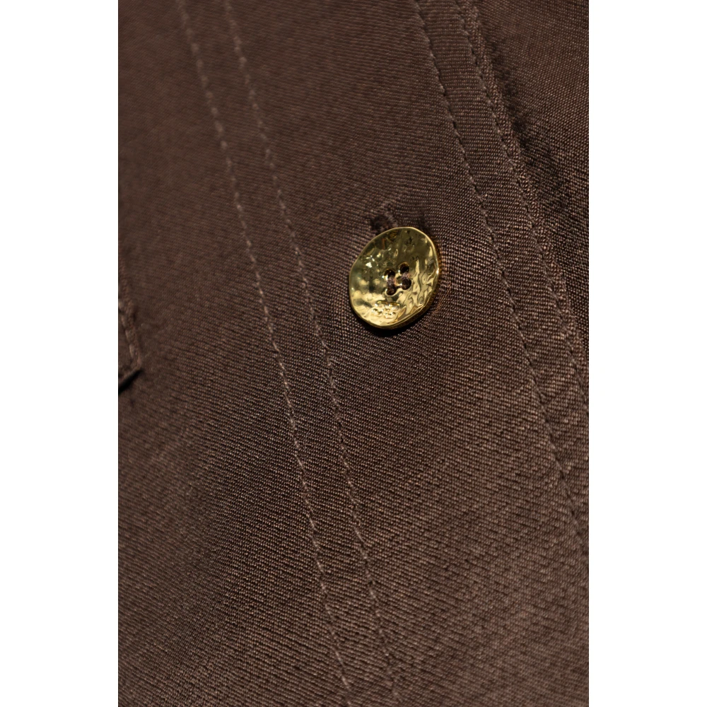 Ganni Shirt met zakken Brown Dames