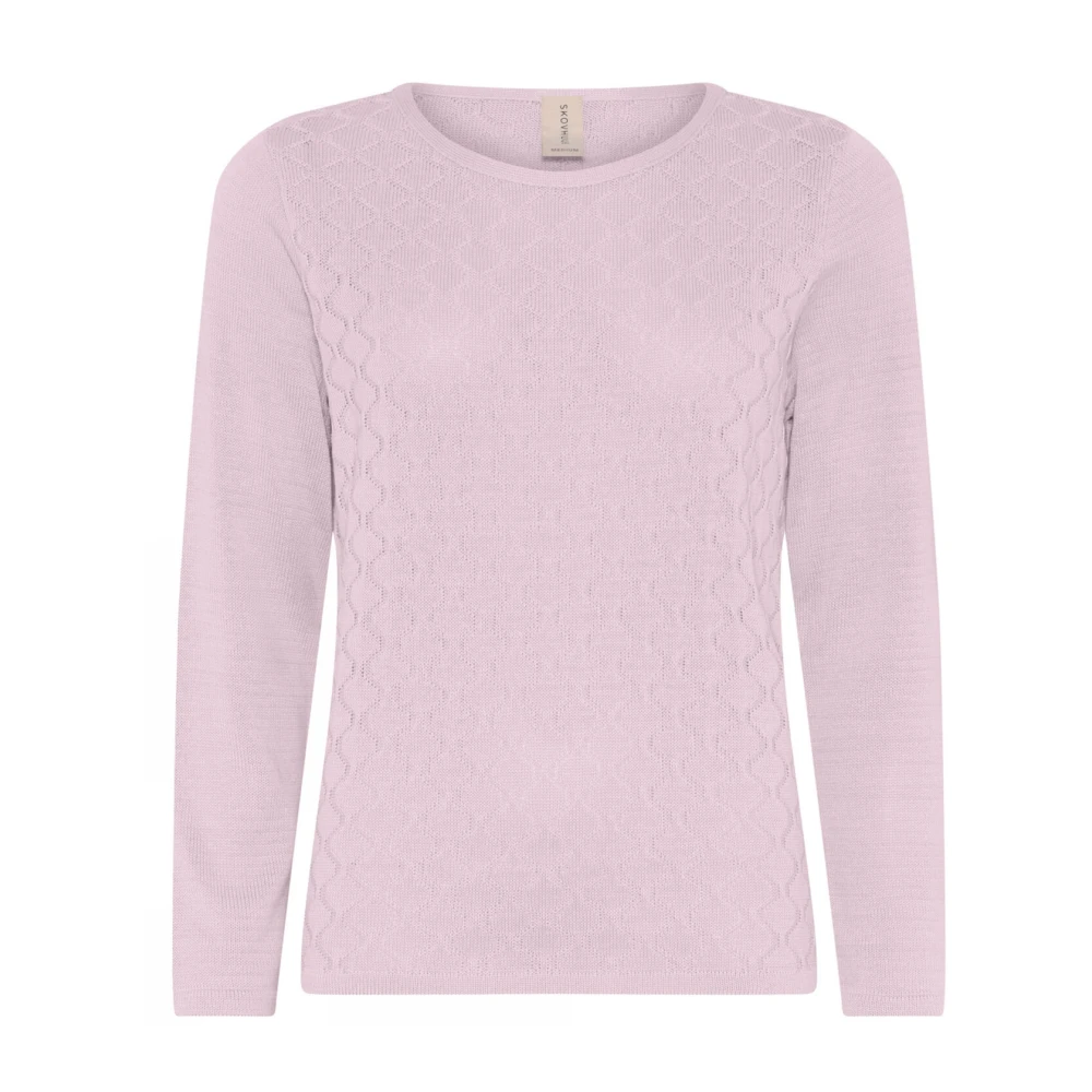 Skovhuus Feminine O-Neck Pullover Blouse Rose Pink Dames