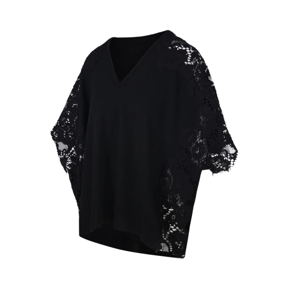 Nude Zwarte V-hals trui Black Dames