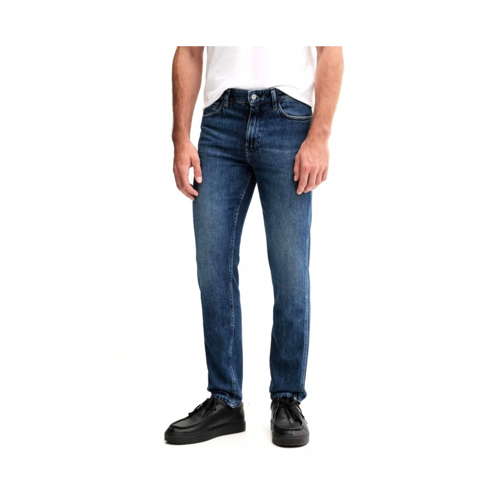 Hugo Mannelijk Blauw Jeans Heren, W35, Denim, Slim-Fit Jeans