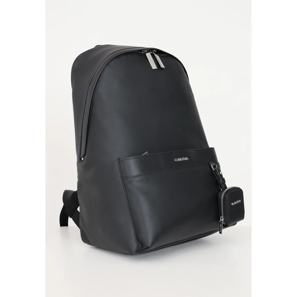 Calvin Klein Zwarte Minimalistische Rugzak Unisex Black Unisex