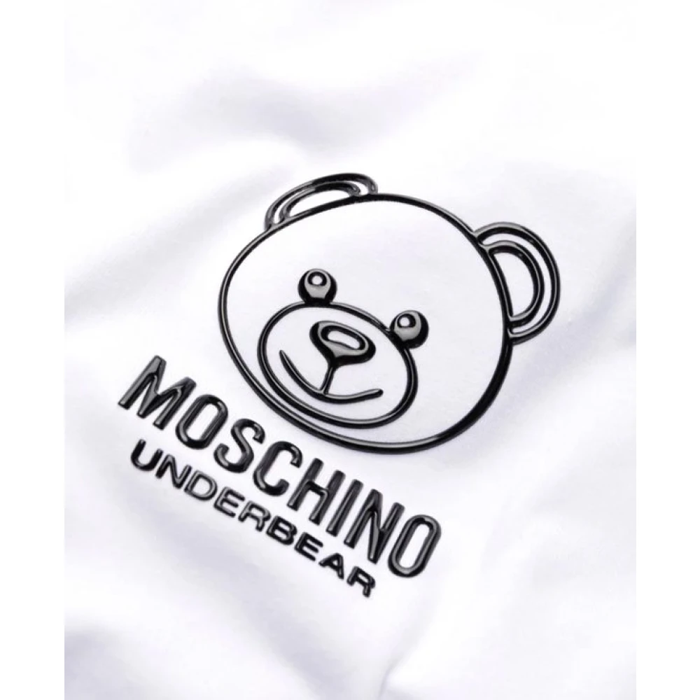 Moschino Wit Teddy Bear Logo T-shirt White Heren