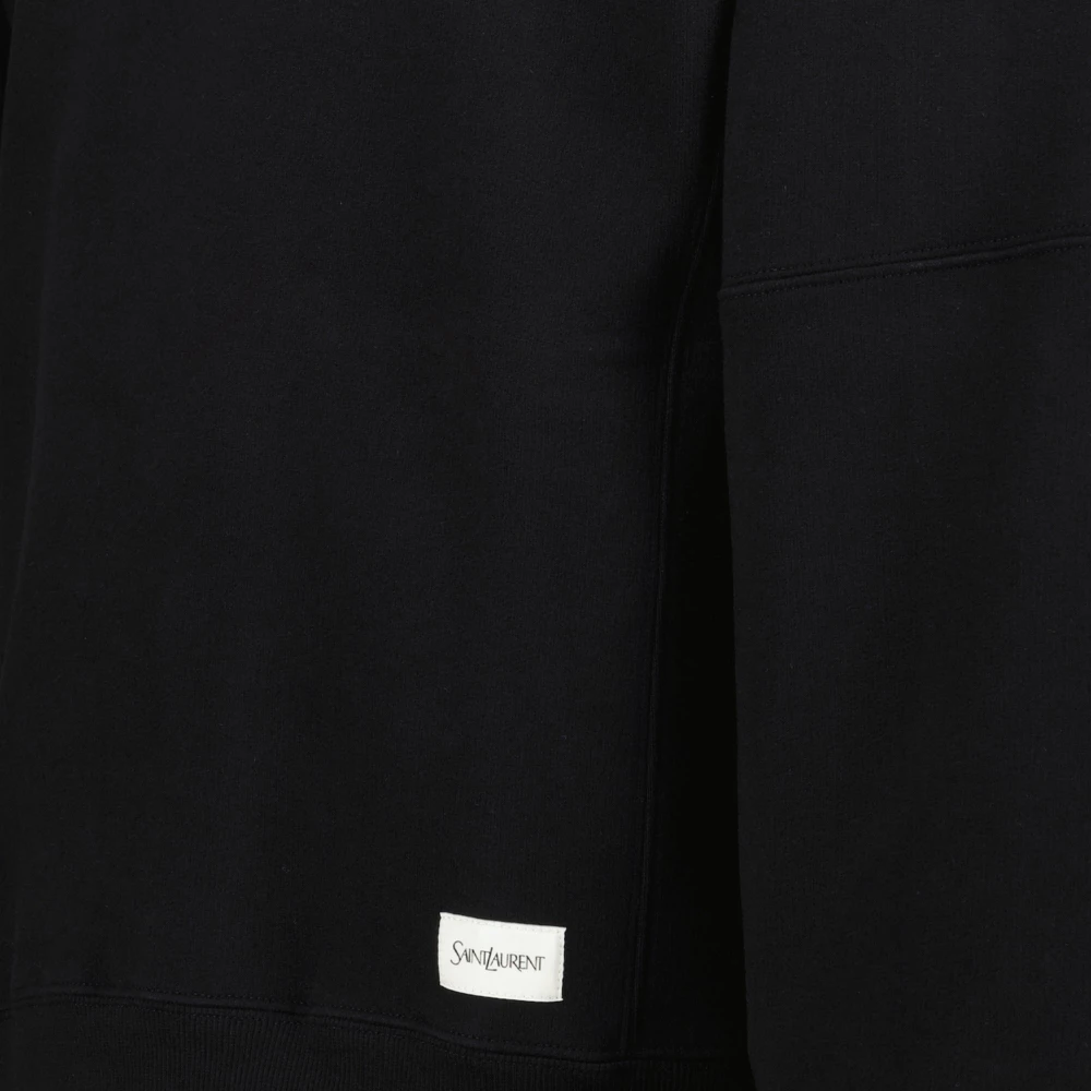 Saint Laurent Zwart katoenen sweatshirt herfst-winter 2024 Black Heren