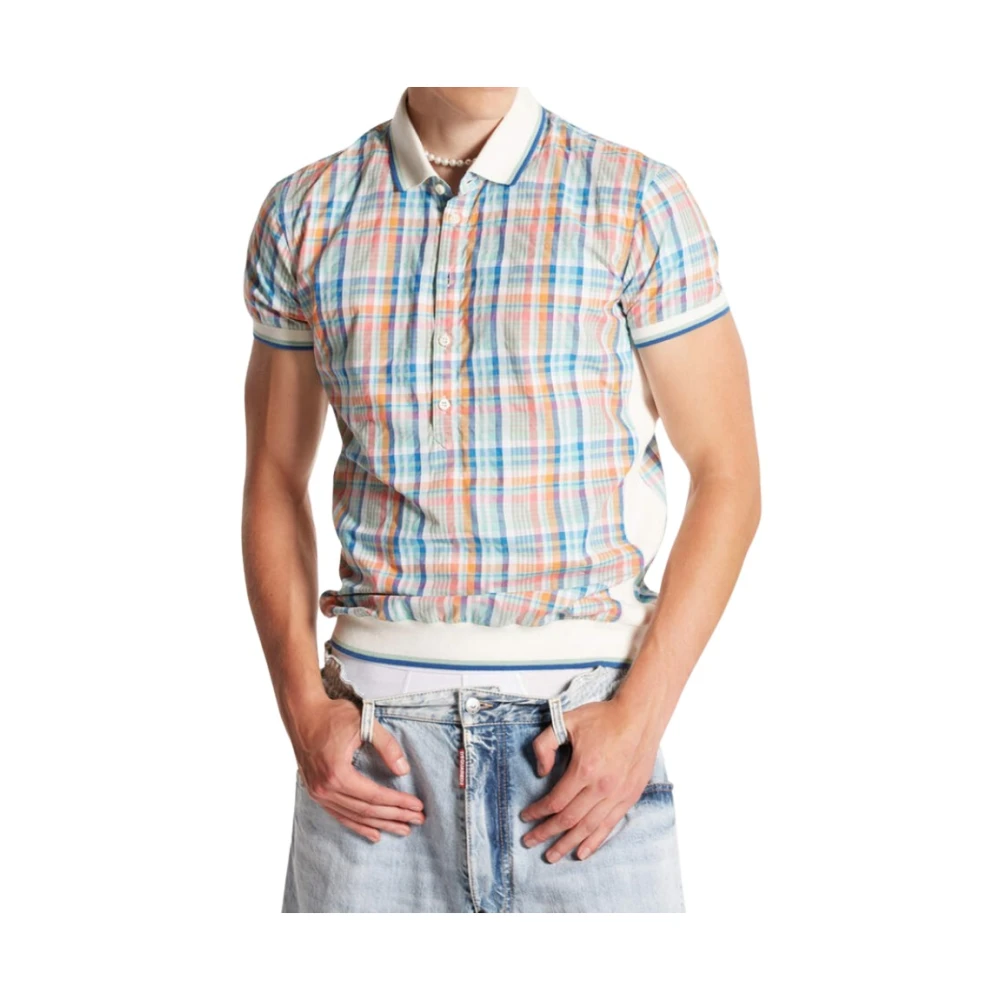 Dsquared2 Preppy Pastel Polo Shirt Multicolor Heren