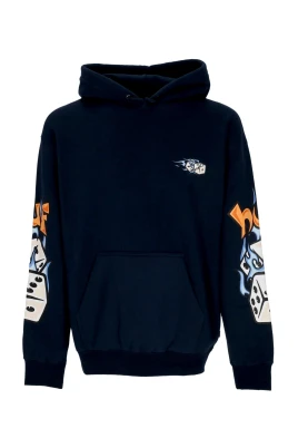 Marinblå Hoodie med Dicey Po Design