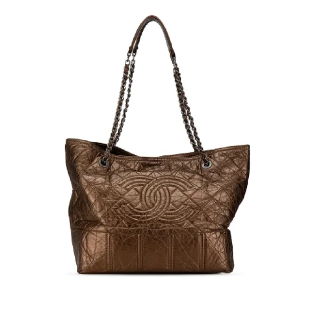 Chanel Vintage Pre-owned Leather totes Brown Dames