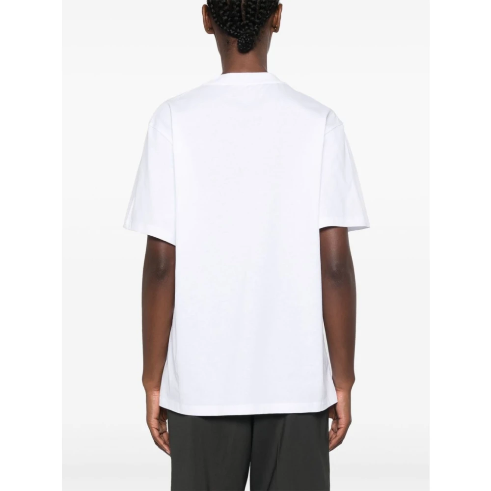 Stella Mccartney Crystal Lips Grafisch T-shirt White Dames