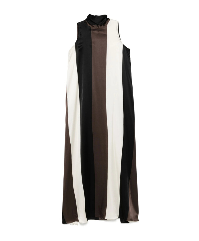 sleeveless-black-striped-dress-with-scarf-detailing
