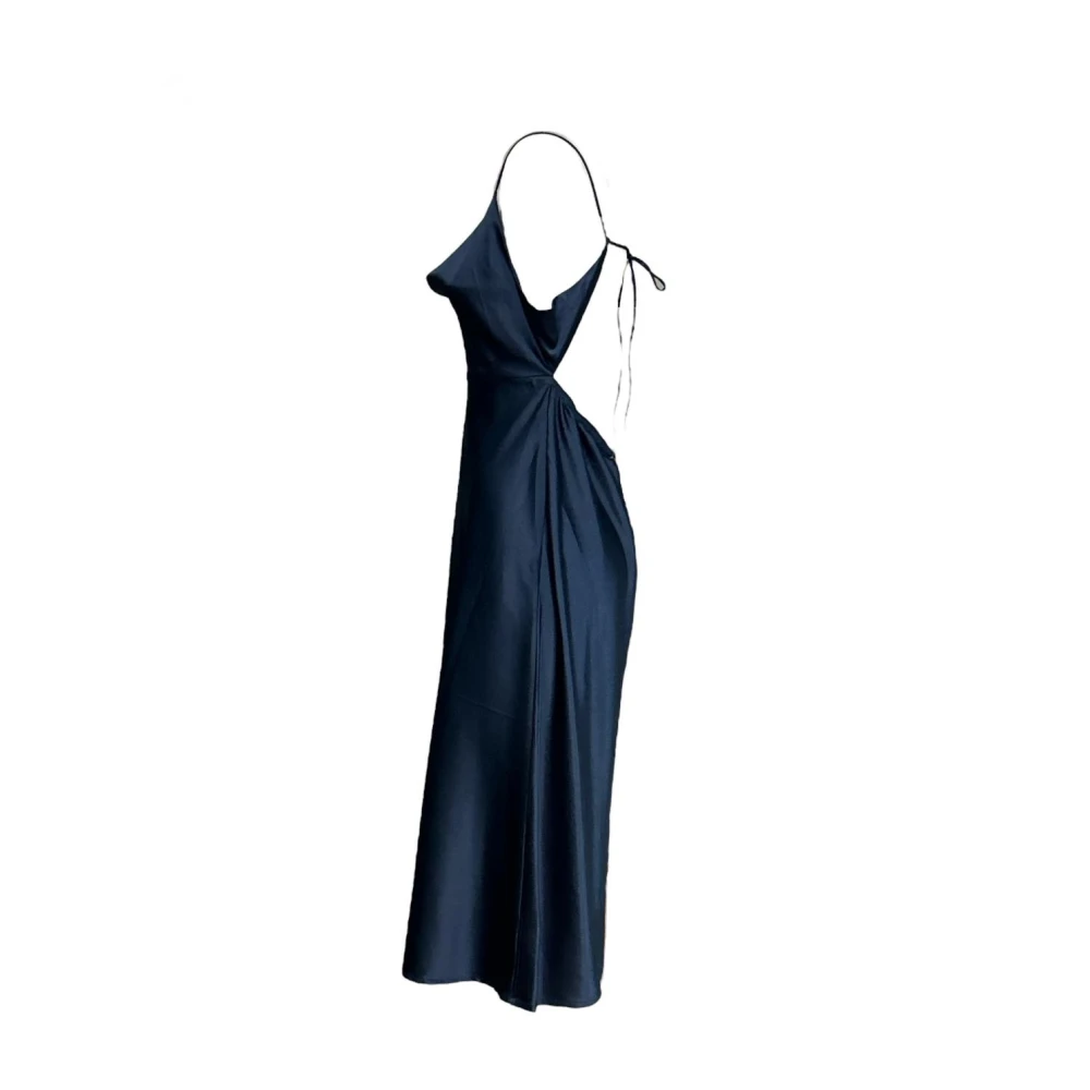 Molly Bracken Mouwloze polyester jurk met dunne bandjes Blue Dames