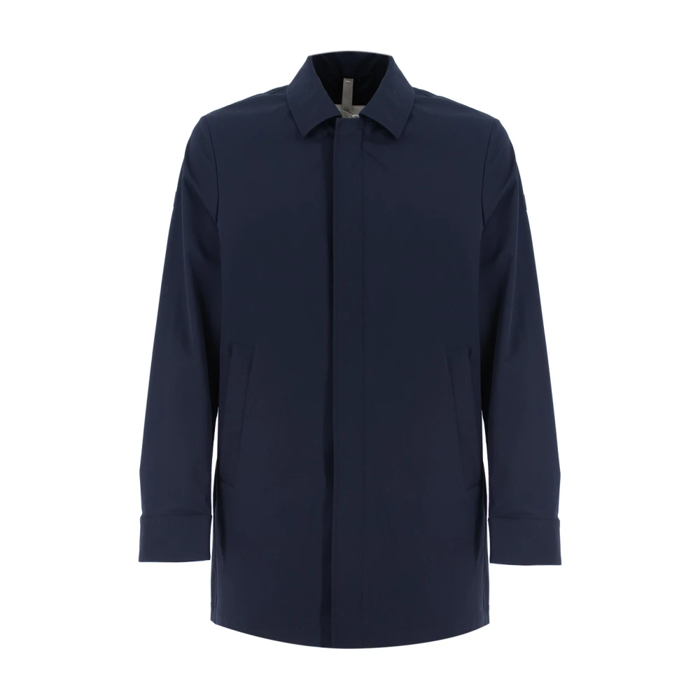 Duno Men's Blue Malbec Torano Trench Coat - Single-Breasted Coats - L - Coats