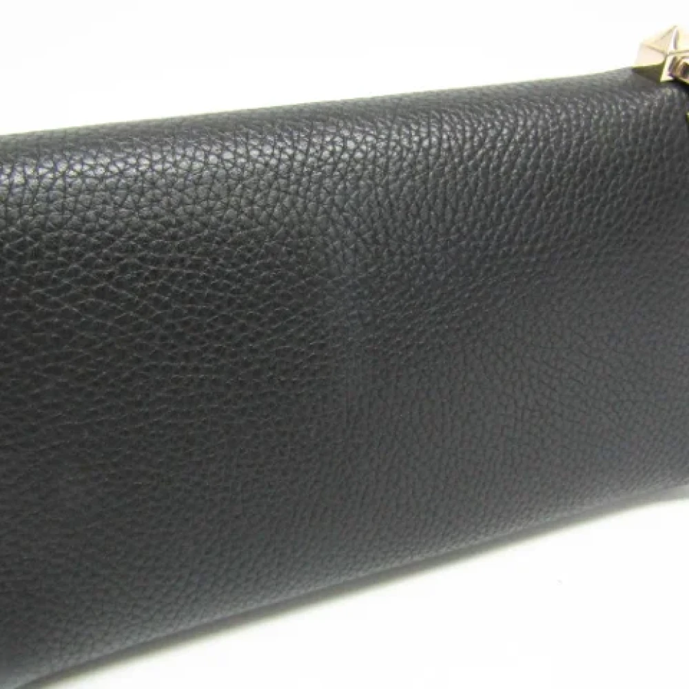 Valentino Vintage Pre-owned Leather shoulder-bags Black Dames
