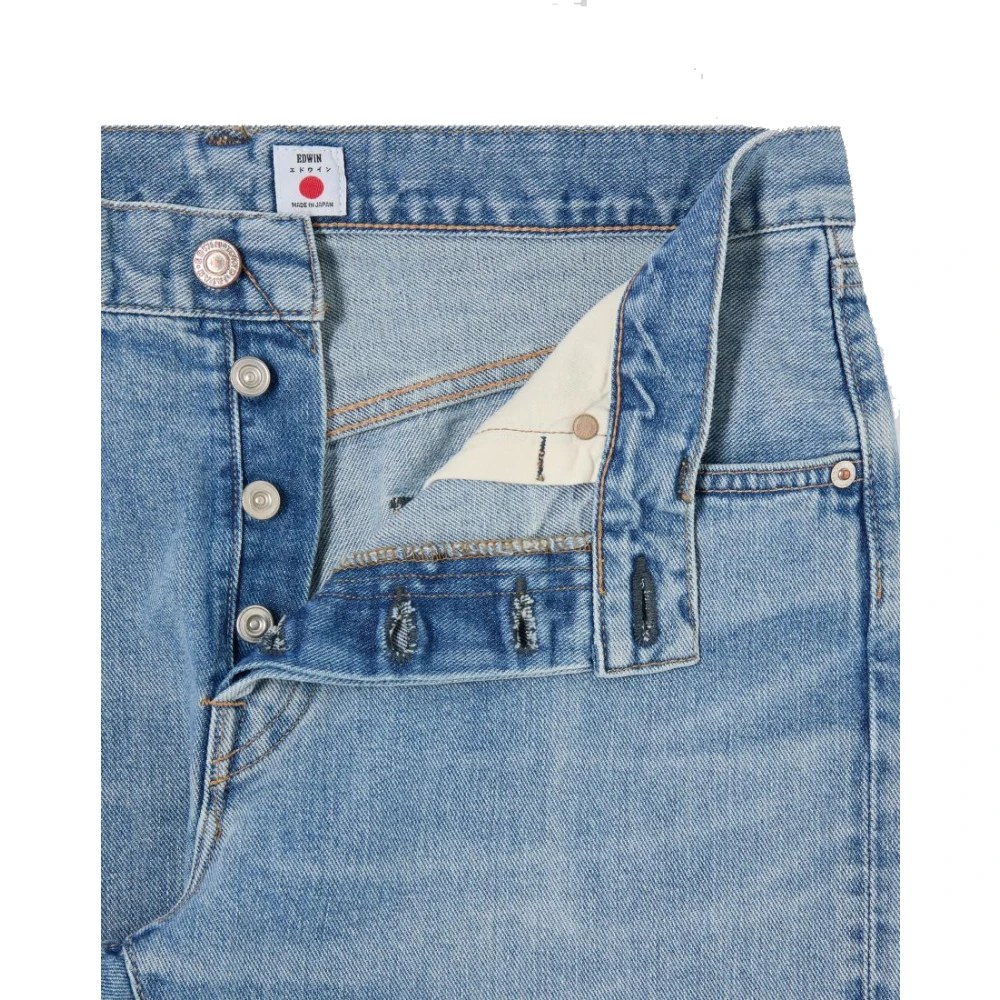 Edwin Slim Tapered Jeans Blauw Licht Gebruikt Blue Heren