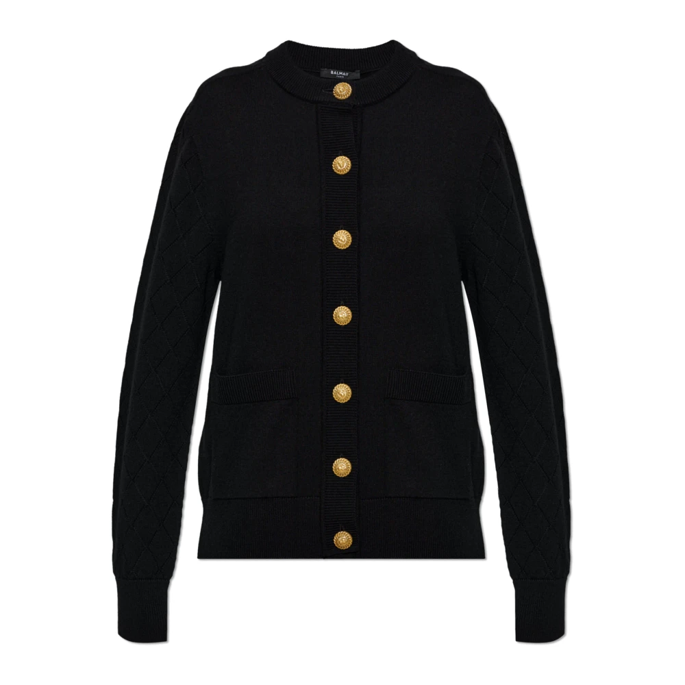 Balmain Donna Nero Cardigan In Maglia - Immagine 2