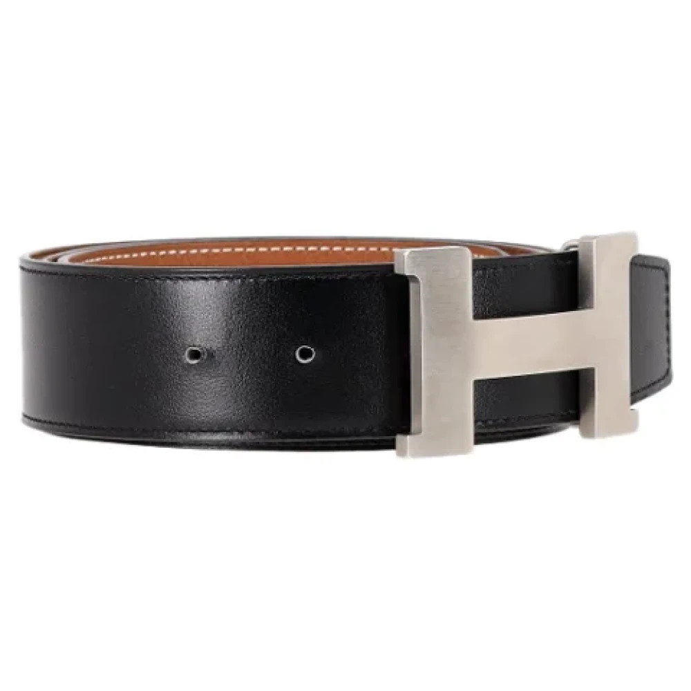 Hermès Vintage Pre-owned Leather belts Black Heren