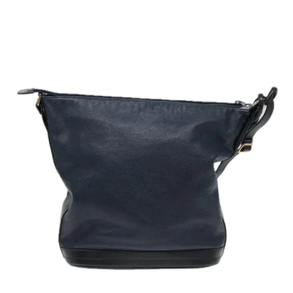 Gucci Vintage Pre-owned Leather gucci-bags Blue Dames