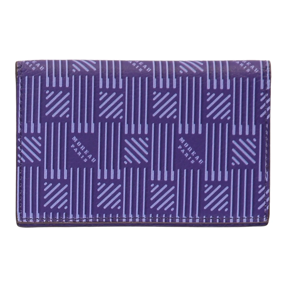 Moreau Paris Logo Detail Leren Kaarthouder Purple Dames