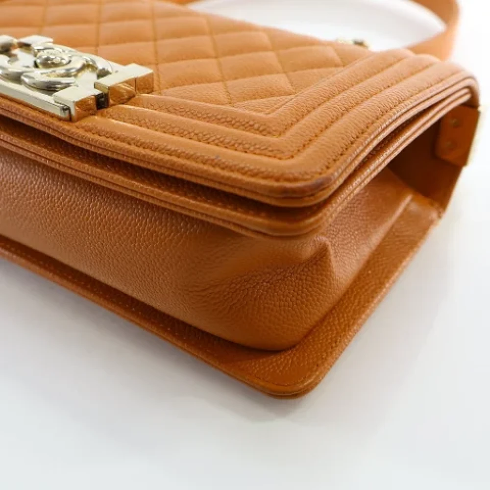 Chanel Vintage Pre-owned Leather chanel-bags Orange Dames