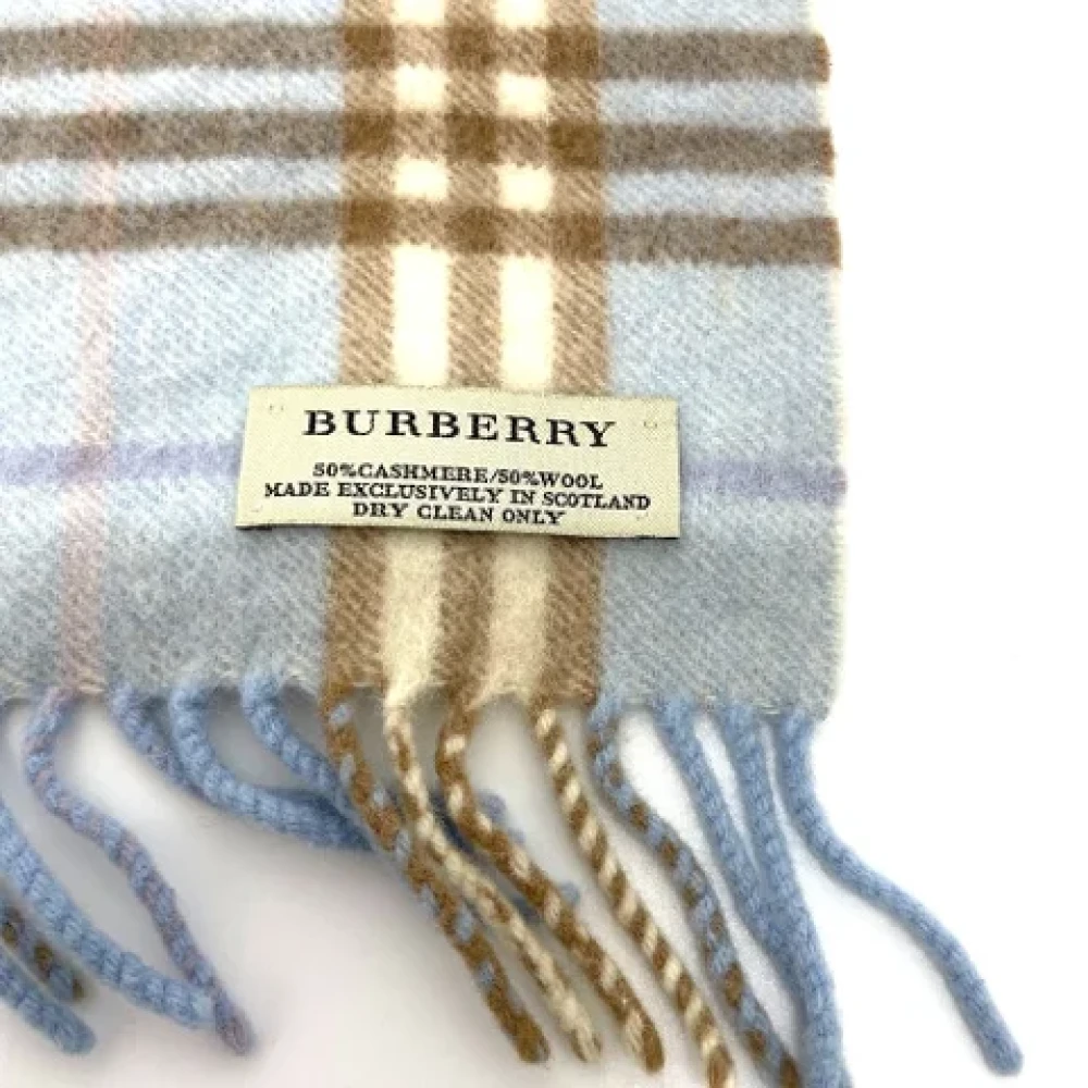 Burberry Vintage Pre-owned Fabric scarves Blue Dames