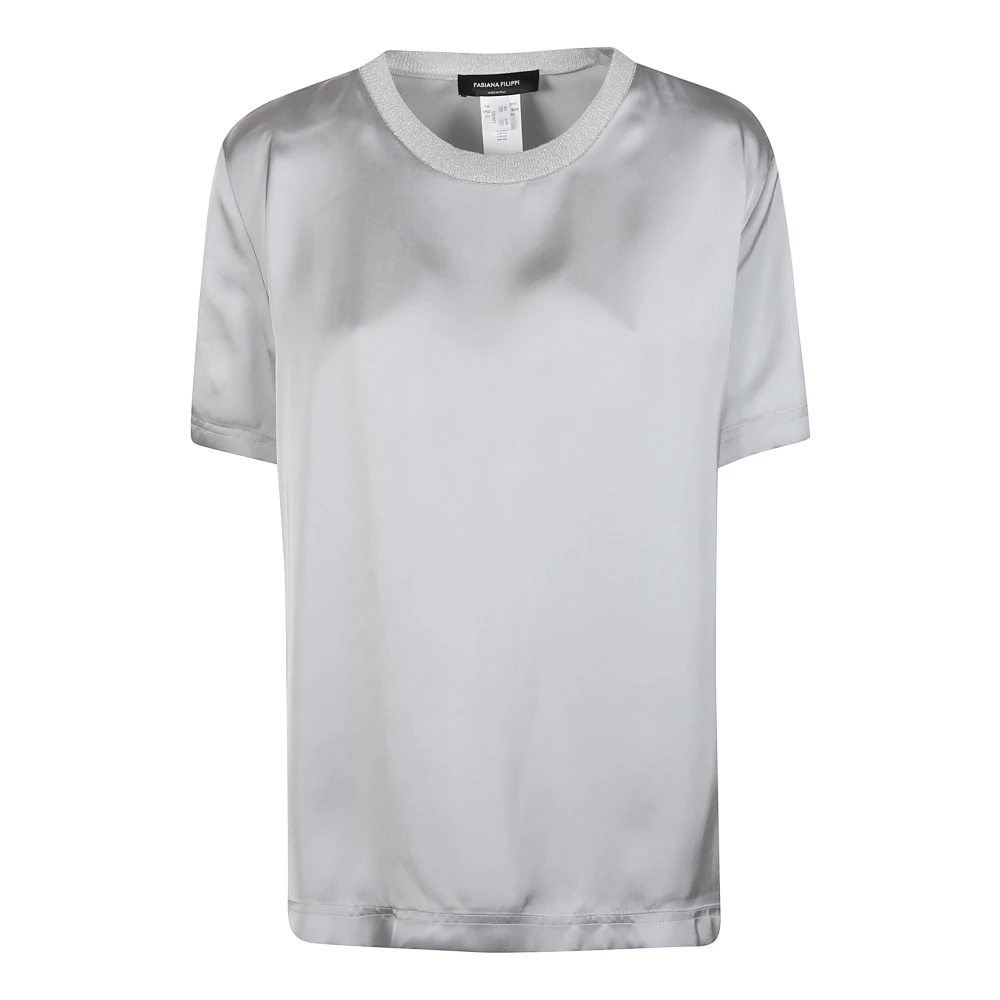 Fabiana Filippi Casual Katoenen T-shirt in Diverse Kleuren Gray Dames