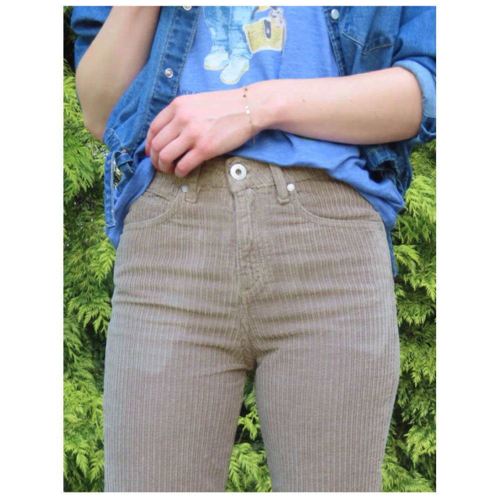 Denim Studio Salomé Corduroy Broek Beige Dames