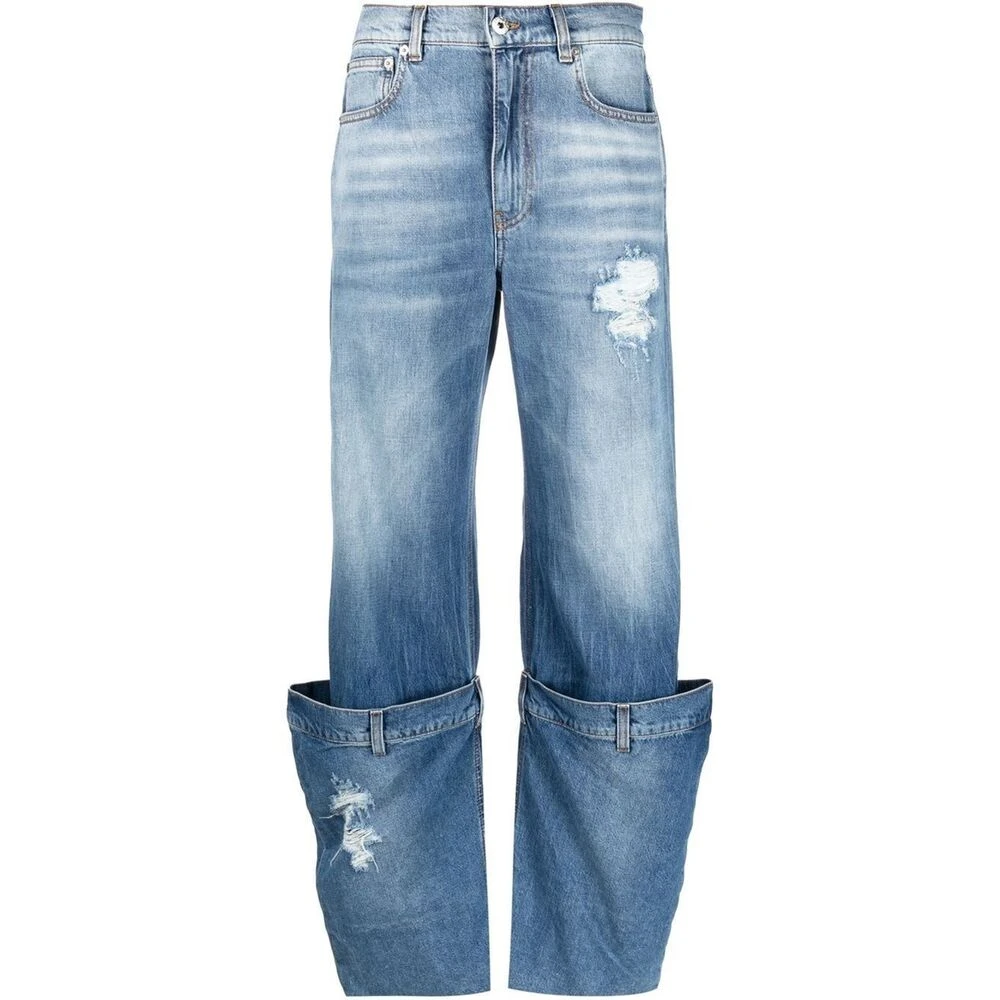 JW Anderson Versleten lichtblauwe katoenen rechte jeans Blue Dames