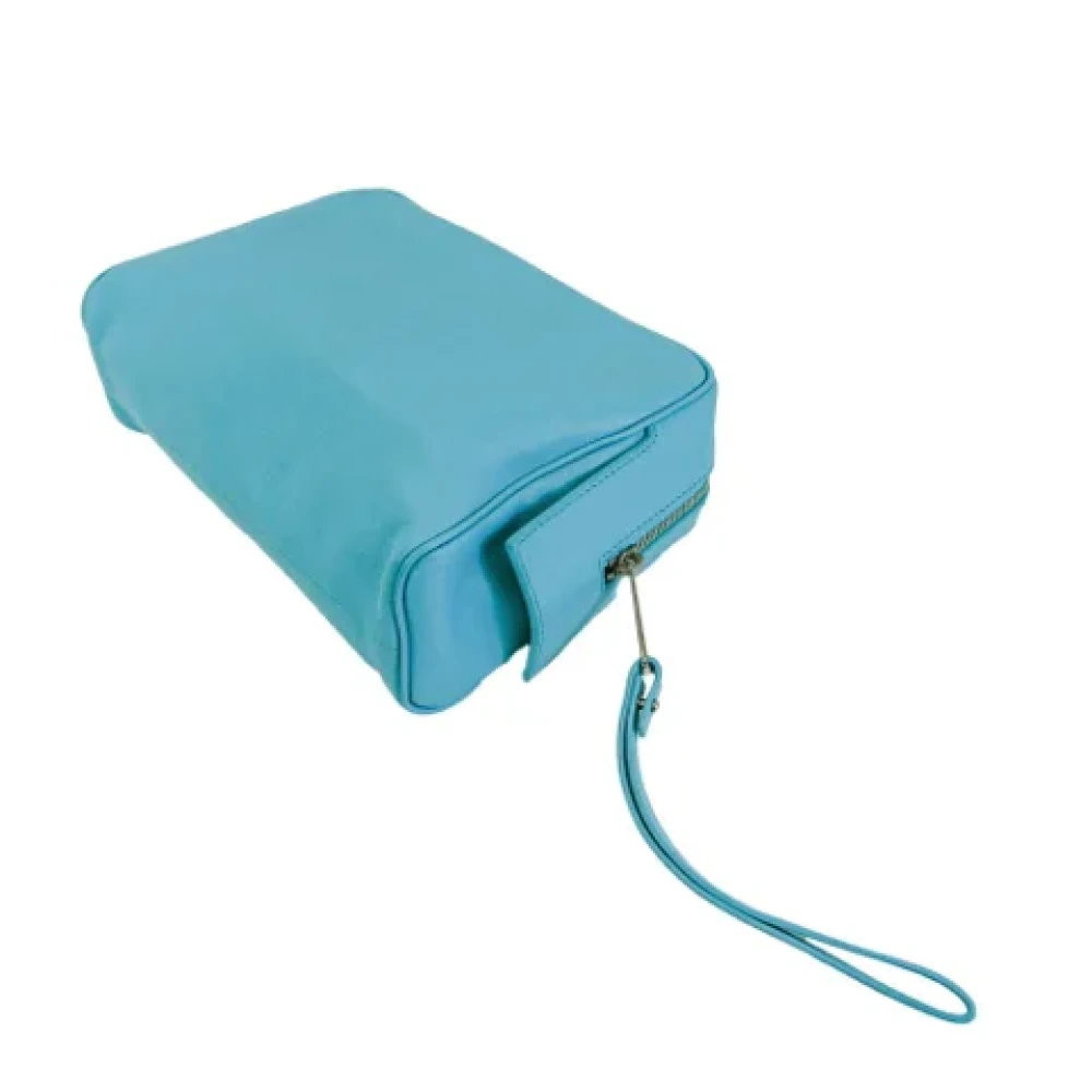 Bottega Veneta Vintage Pre-owned Leather clutches Blue Dames