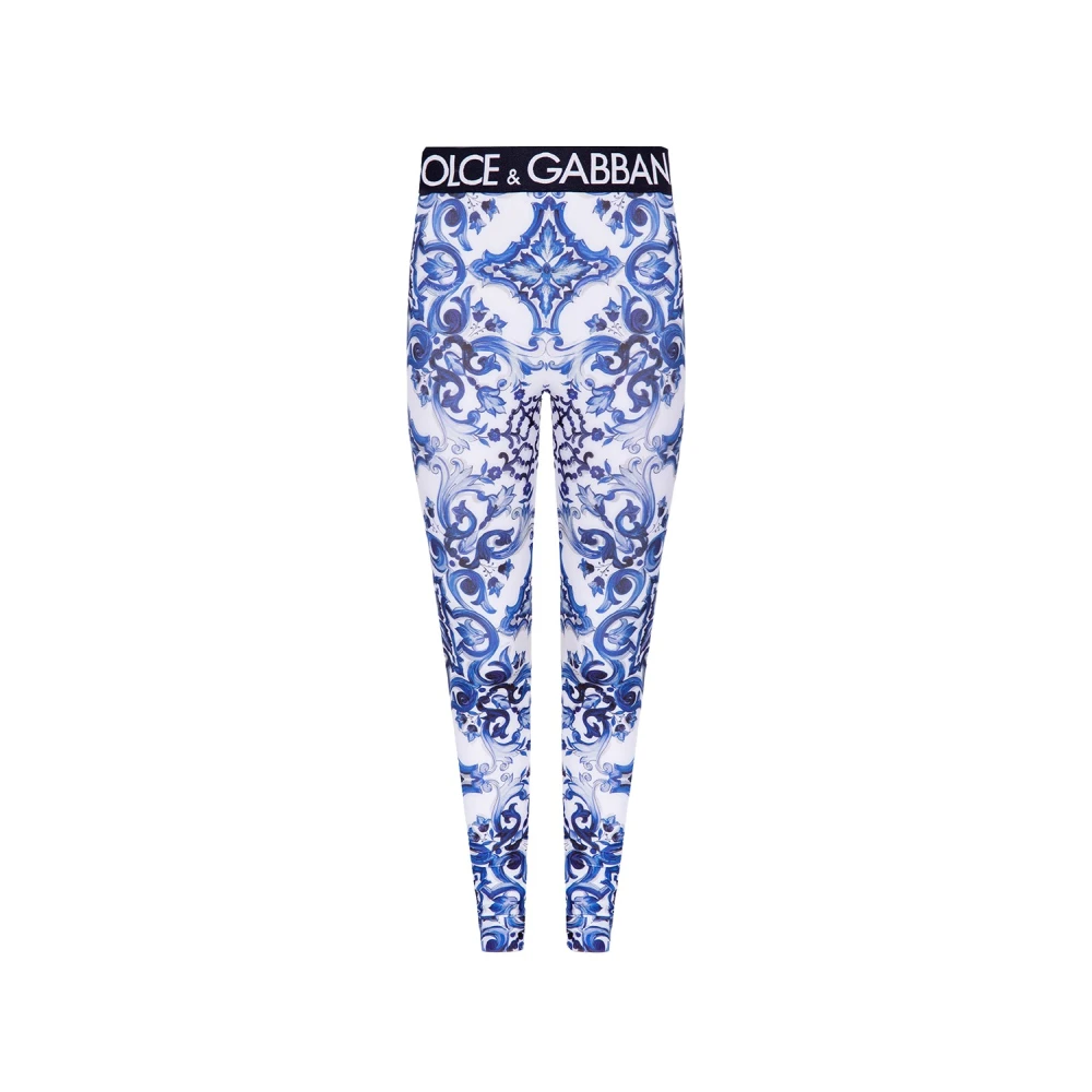 Dolce & Gabbana Gestreepte leggings Blue Dames