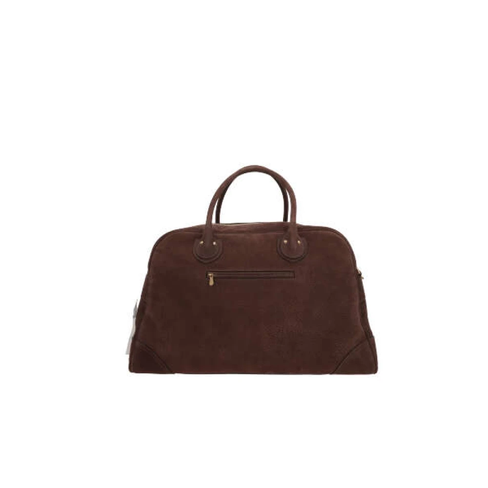 BRUNELLO CUCINELLI Elegante Koffers in Bruin Leer Brown Heren