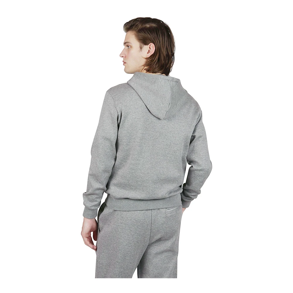 Eleventy Hoodie Giza Cotton Print Model Gray Heren