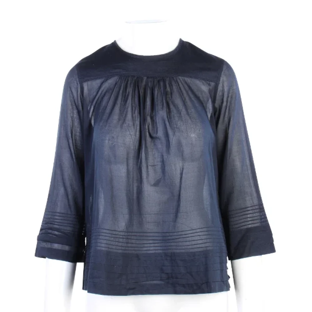Burberry Vintage Pre-owned Cotton tops Blue Dames