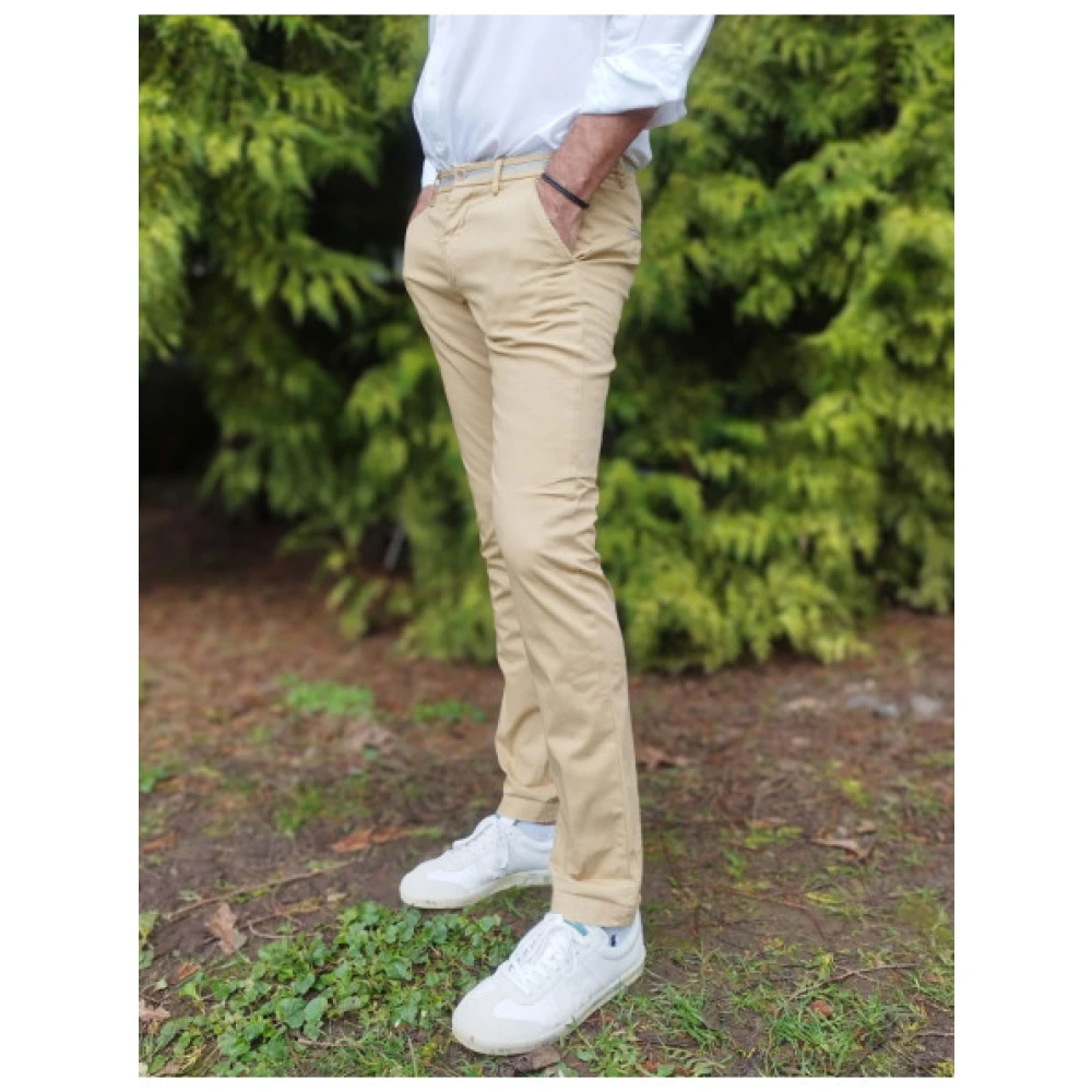 Mason's Slim Fit Torino University Broek Beige Heren