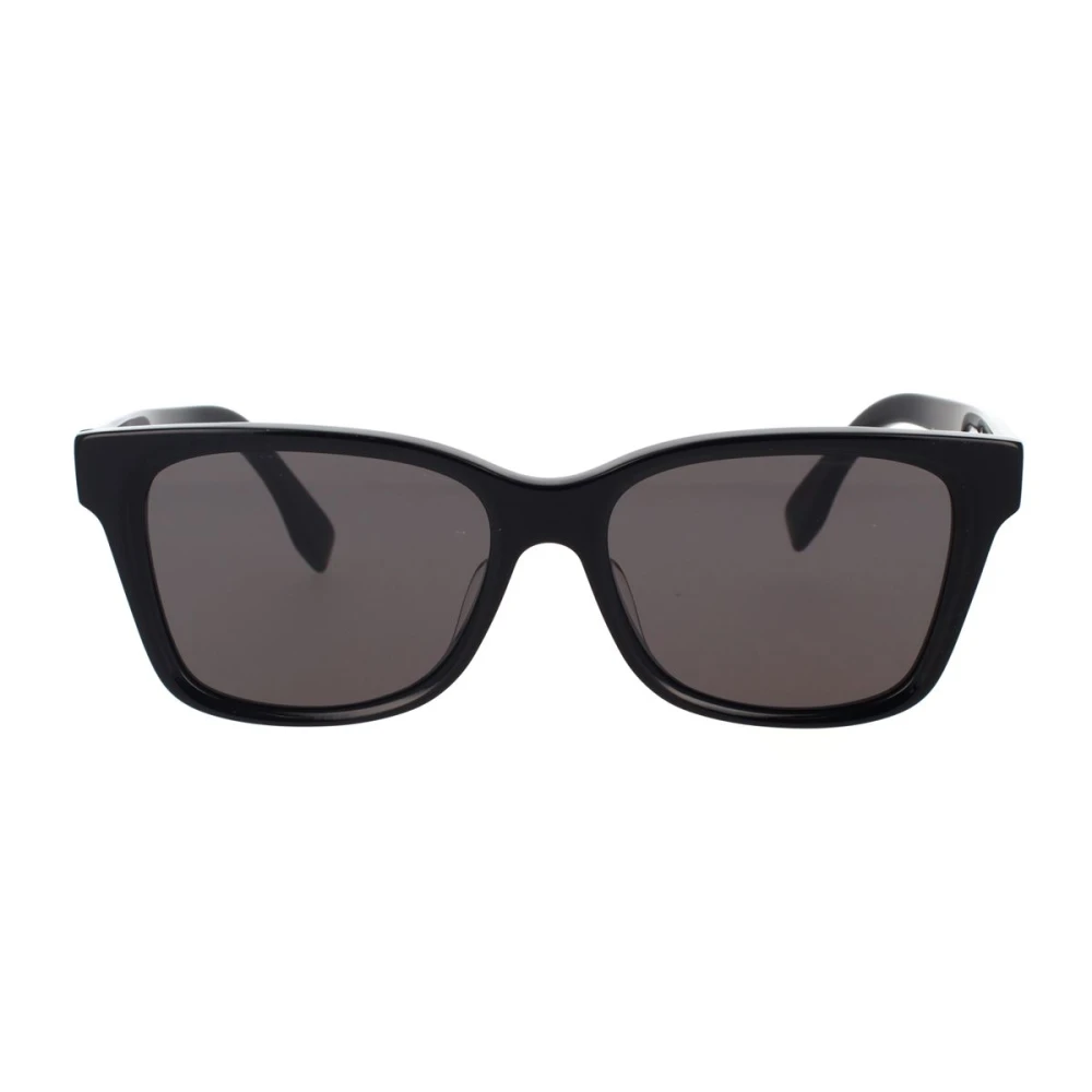 Glamorøse firkantede solbriller med mørkegrå linser