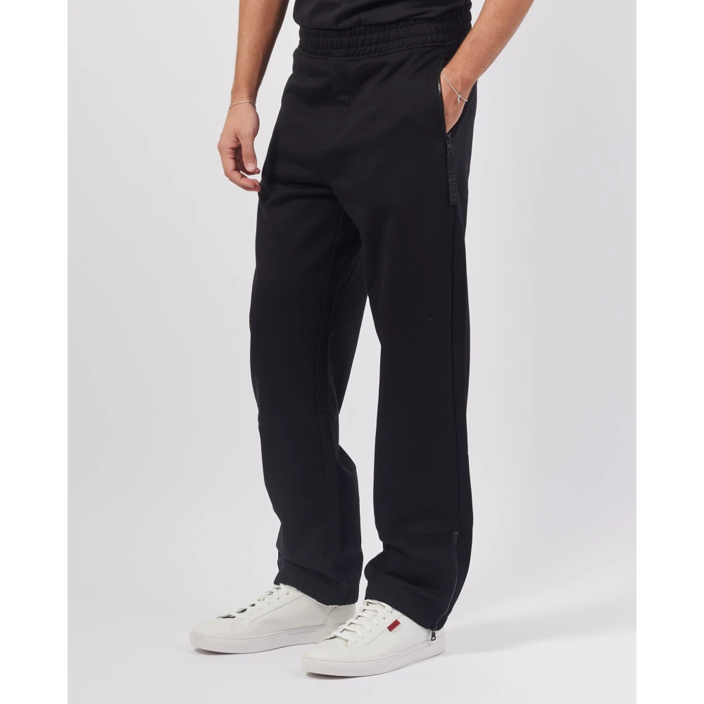 Hugo Boss Zwarte elastische taille broek Black Heren